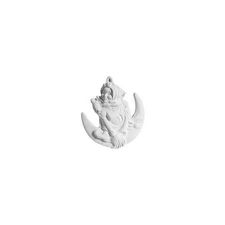 Stampo in gomma per gesso Befana sulla luna P228 cm.7