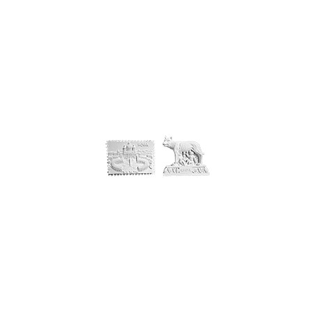 Stampi in gomma per gesso e ceramica San Pietro e Lupa Pr243 cm. 4.8 cad.