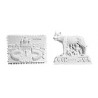 Stampi in gomma per gesso e ceramica San Pietro e Lupa Pr243 cm. 4.8 cad.
