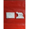 Stampi in gomma per gesso e ceramica San Pietro e Lupa Pr243 cm. 4.8 cad.