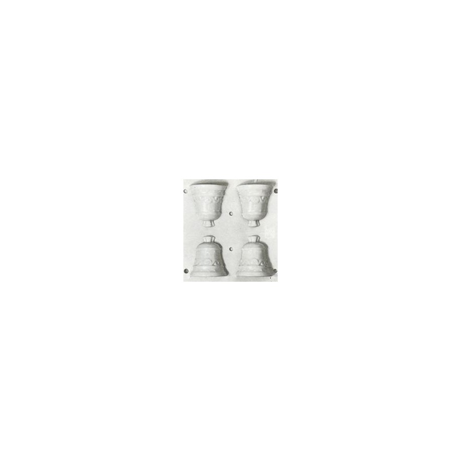 Stampo in plastica per cioccolato Campane decorate n.8