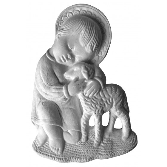 Stampo in gomma bambino con agnello P 185 cm.22