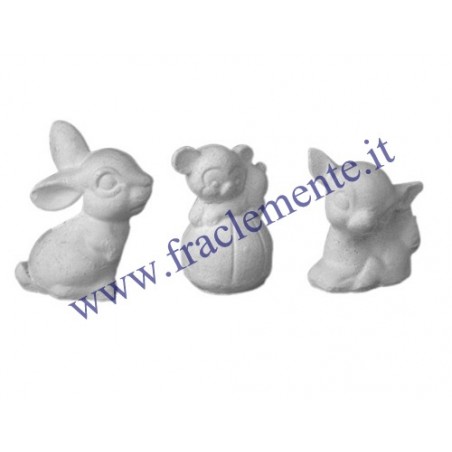 Stampo in gomma animaletti T 83 cm.6 cad