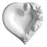 Stampo in gomma cuore con fiori T 228 cm.14.5
