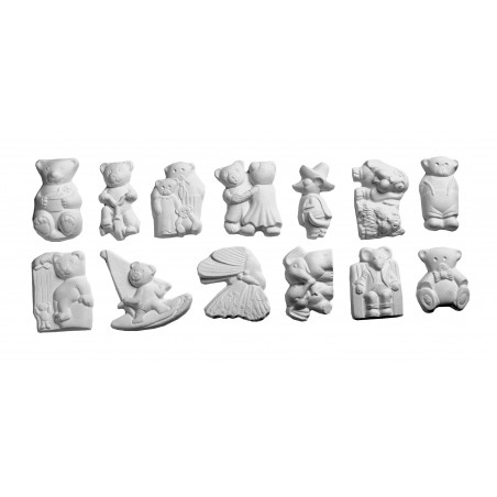 Stampo in gomma set di orsetti Pr 189 cm.6cad.