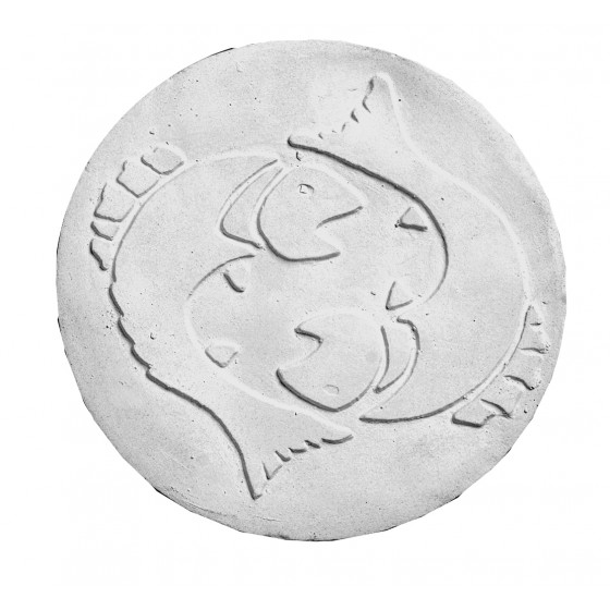 Stampo in gomma segno zodiacale pesci Pr 176 cm.11.5