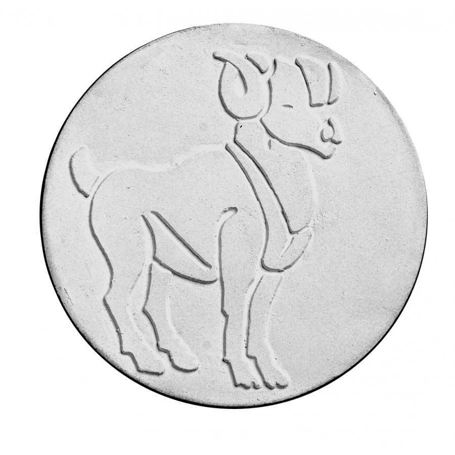 Stampo in gomma segno zodiacale ariete Pr 177 cm.11.5