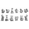 Stampo in gomma per il gesso set di animaletti Pr 239
