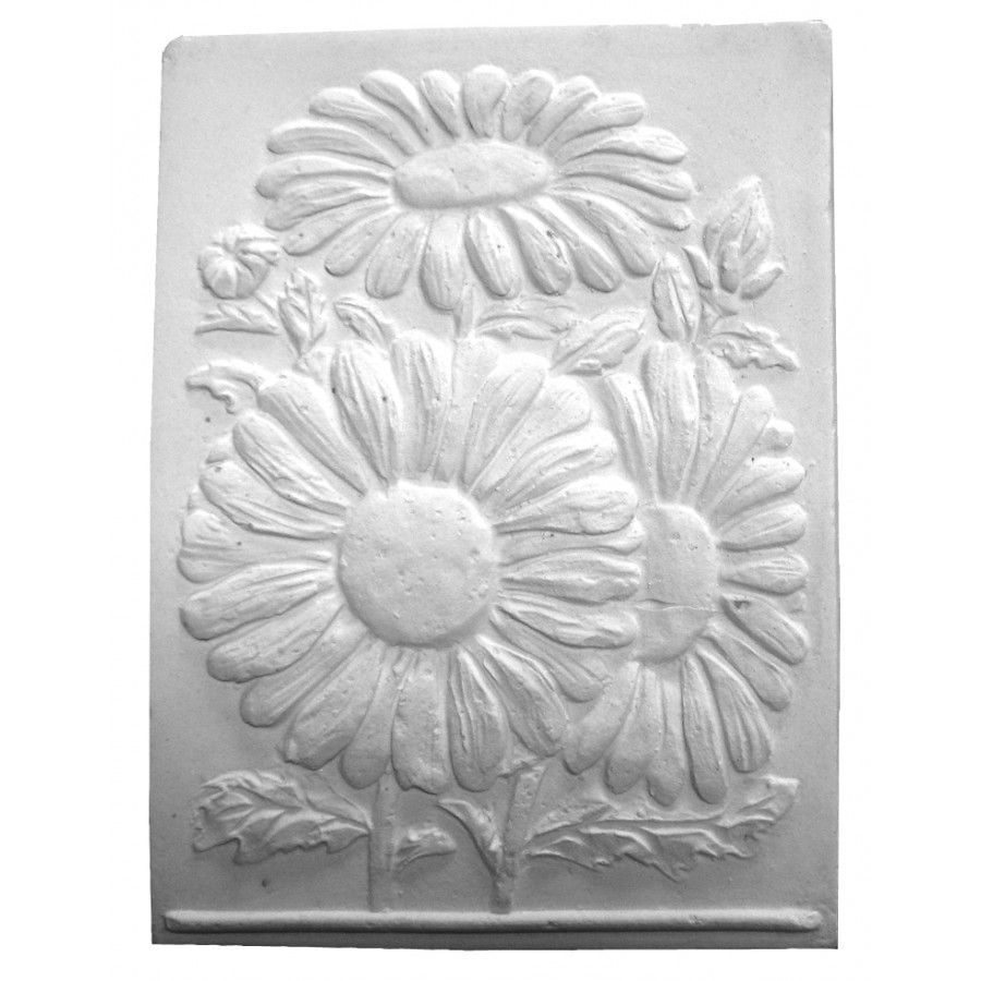 Stampo in gomma per il gesso quadretto con girasoli Pr 236